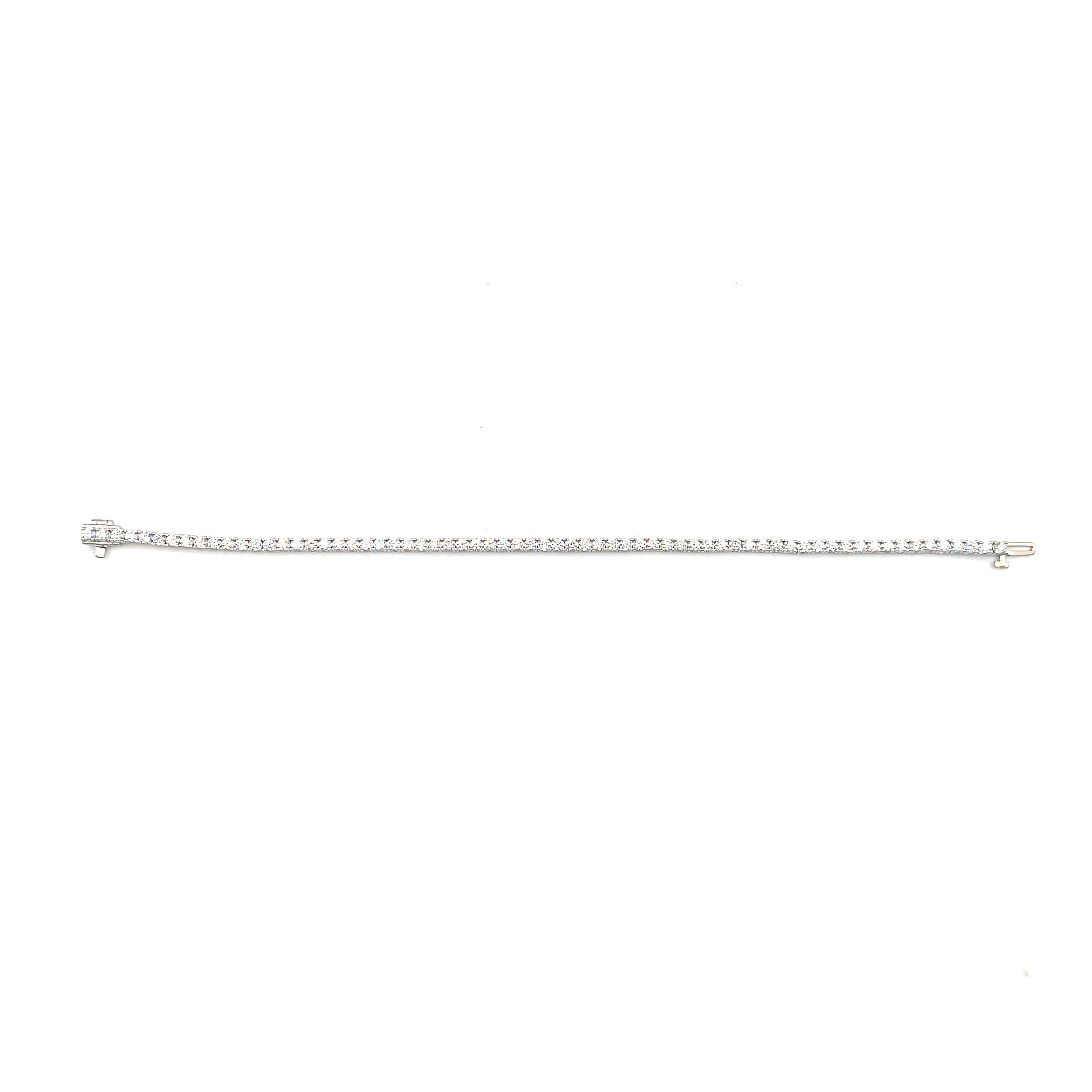 3.37 Karat Diamant-Tennisarmband im Zustand „Neu“ in Chicago, IL