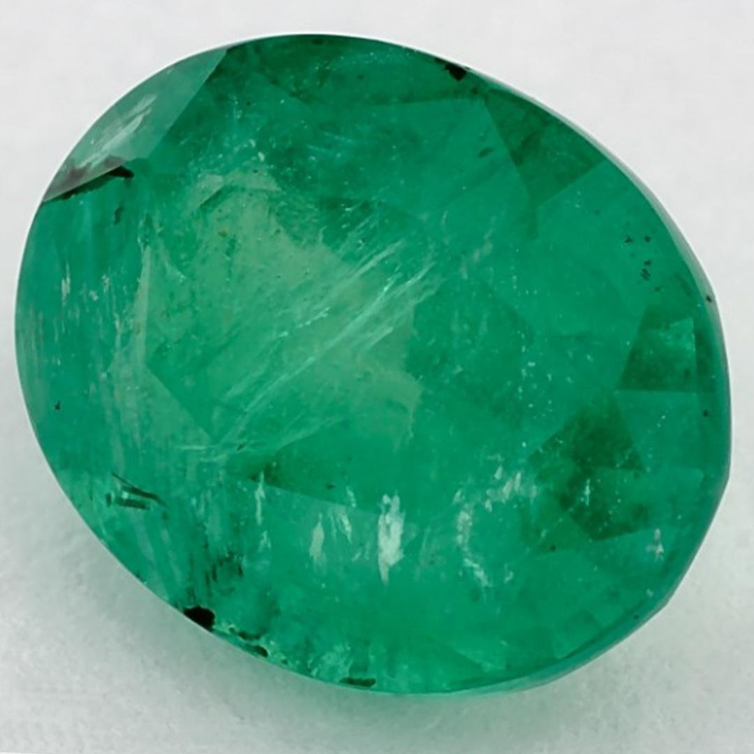 3.37 Karat Smaragd Oval Loser Edelstein (Ovalschliff) im Angebot