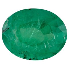 Gema suelta ovalada esmeralda de 3.37 qt