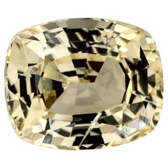 3,37 Ct Zaffiro Giallo Cuscino Certificato Gemma Sciolta