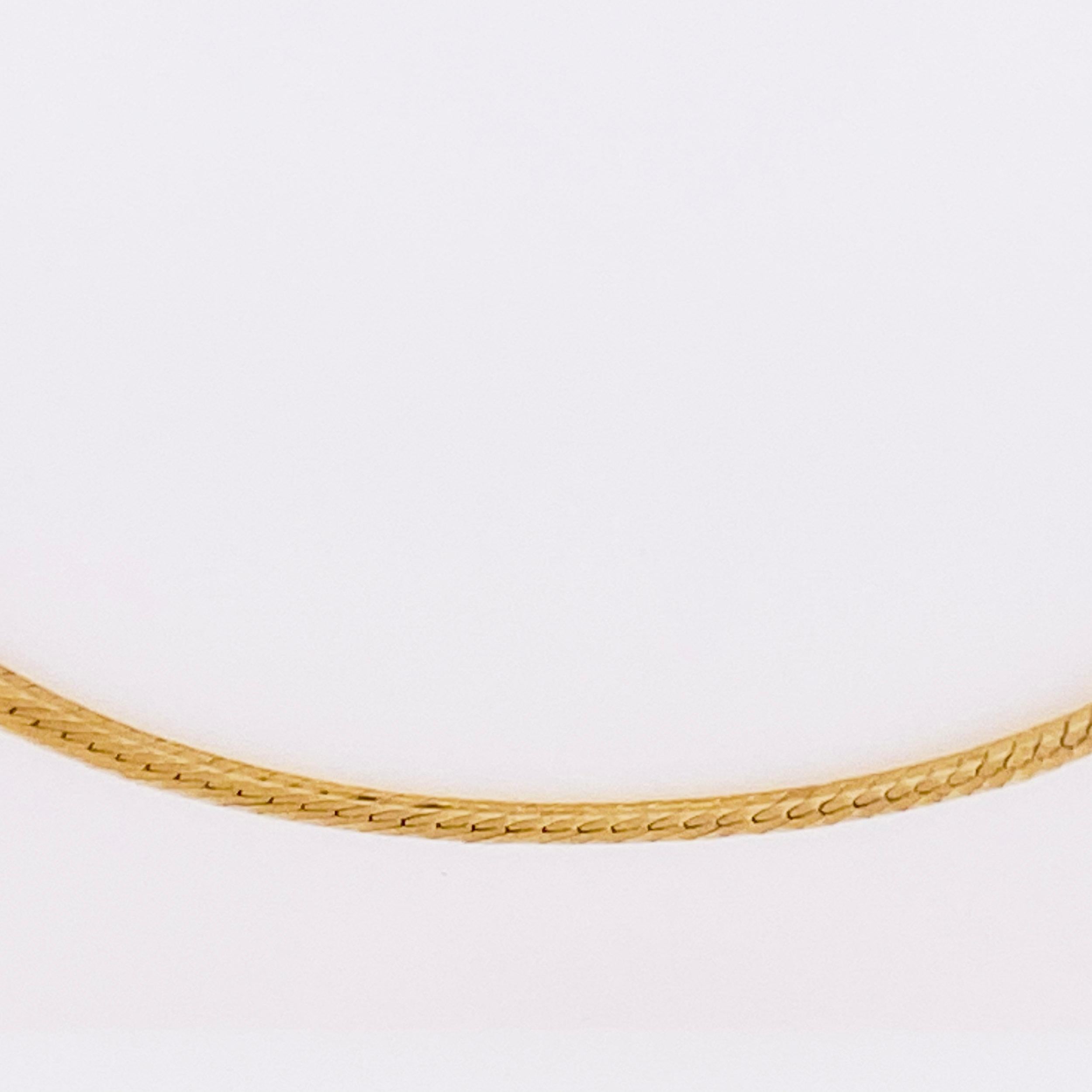 10k solid gold herringbone chain