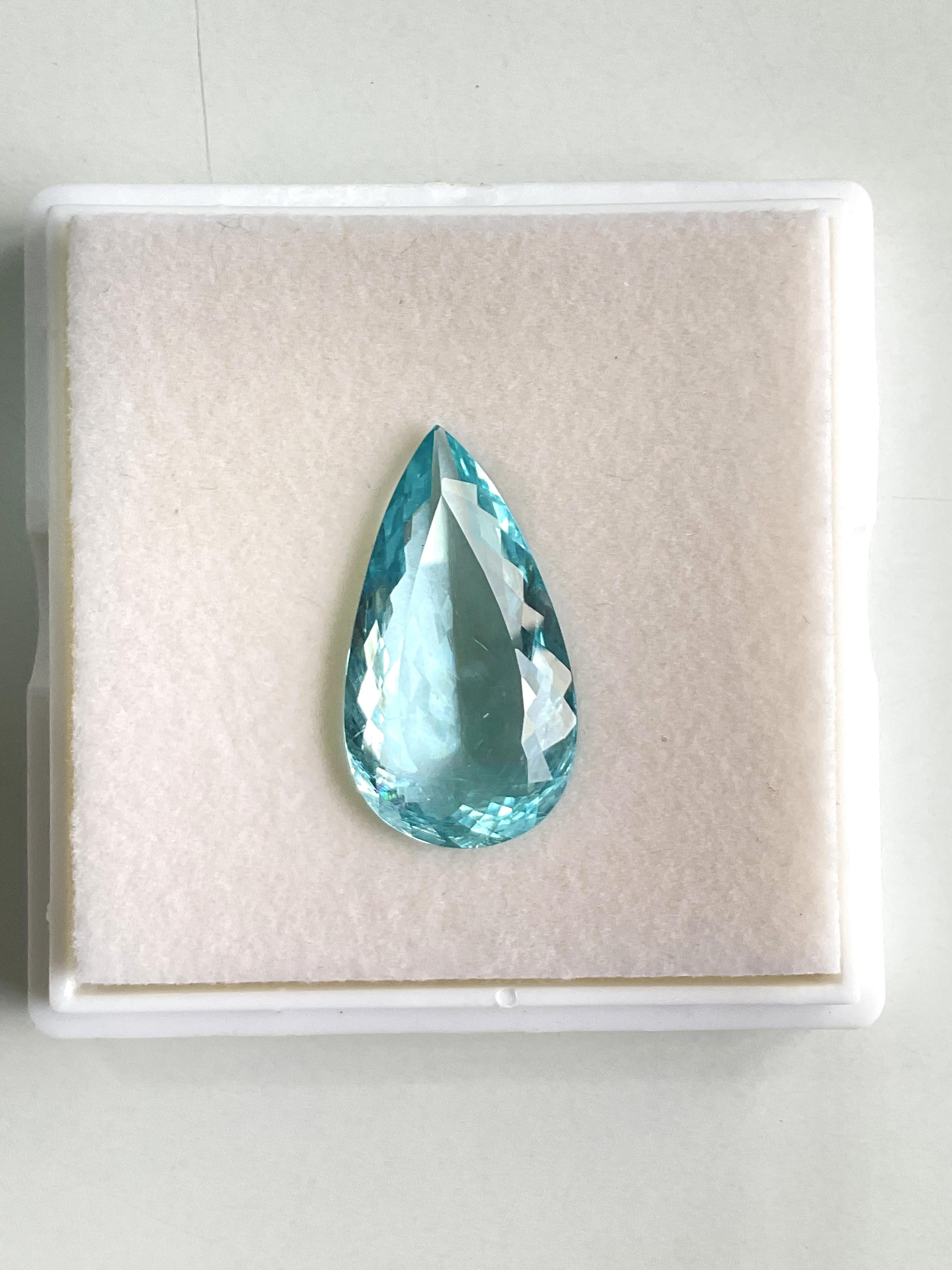 33.73 Carats Aquamarine Top Quality Pear Cut Stone For Jewelry Natural Gemstone For Sale 1