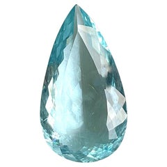 33.73 Carats Aquamarine Top Quality Pear Cut Stone For Jewelry Natural Gemstone
