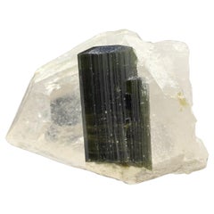 Antique 33.77 Gram Adorable Green Tourmaline Specimen From Stak Nala, Gilgit, Pakistan 