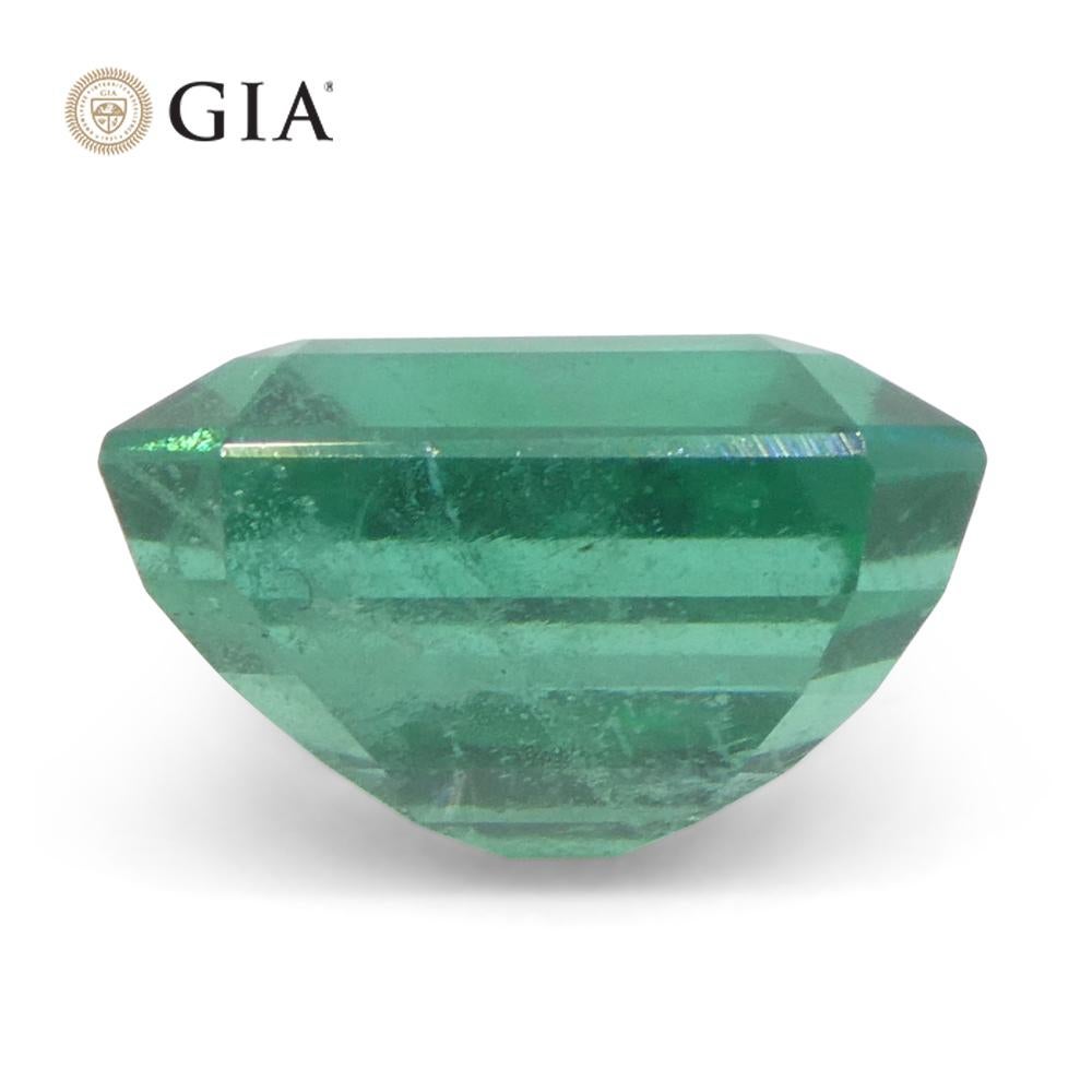 Achteckiger grüner Smaragd im Smaragdschliff, 3,37 Karat, GIA-zertifizierter Zambia (F1) im Angebot 4