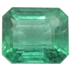 3.37ct Octagonal/Emerald Cut Green Emerald GIA Certified Zambia (F1)