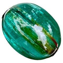 3,38 Karat Lagoon Loser Turmalin Stein Cabochon-Schliff Tansanischer Edelstein