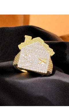 3.38 Carats Pavè Diamonds 14K Gold Men’s Ring