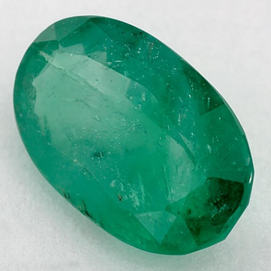 3.38 Karat Smaragd Oval Loser Edelstein (Ovalschliff) im Angebot