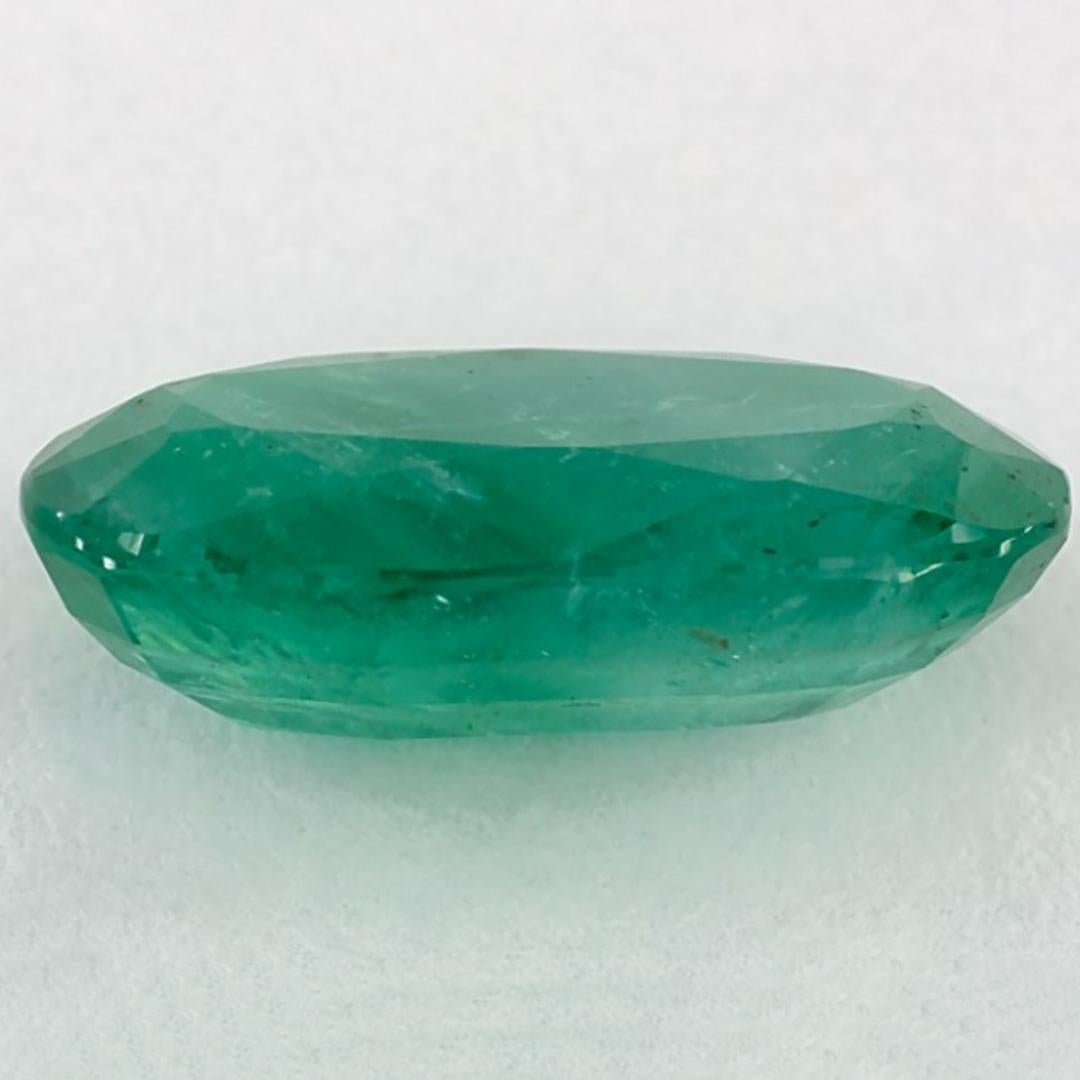 3.38 Karat Smaragd Oval Loser Edelstein im Zustand „Neu“ im Angebot in Fort Lee, NJ