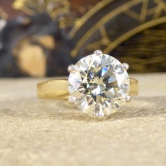 3.38ct Brilliant Cut Diamond Solitaire Engagement Ring in 18ct Gold
