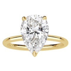 3.38ct Pear Shaped Diamond Engagement Ring