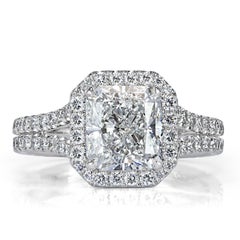 3.38ct Radiant Cut Diamond Engagement Ring