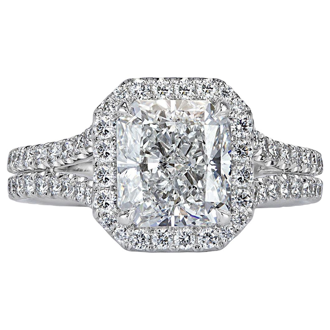 3.38ct Radiant Cut Diamond Engagement Ring