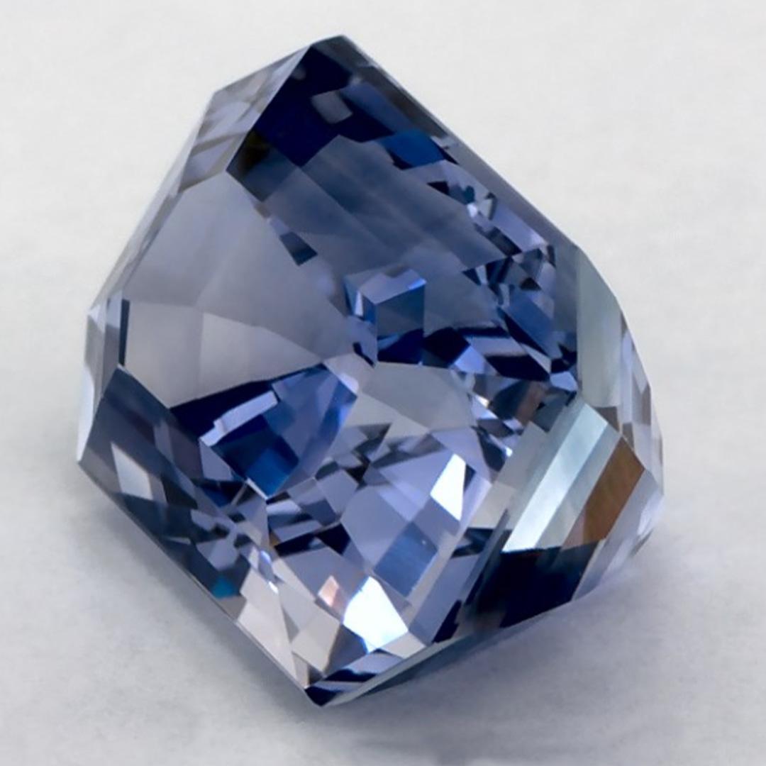 3.39 Ct Blue Sapphire Octagon Cut Loose Gemstone In New Condition For Sale In Fort Lee, NJ