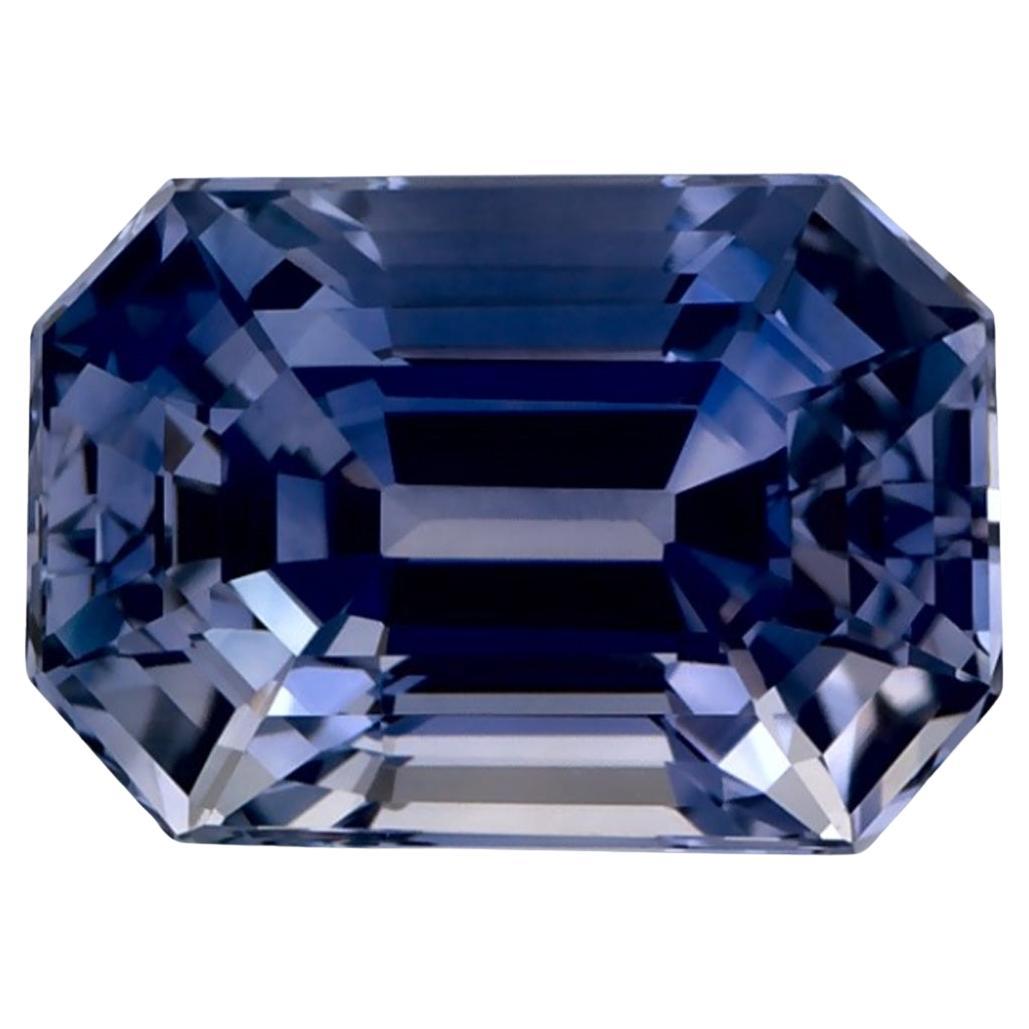 Pierre précieuse taille octogonale saphir bleu 3.39 carat