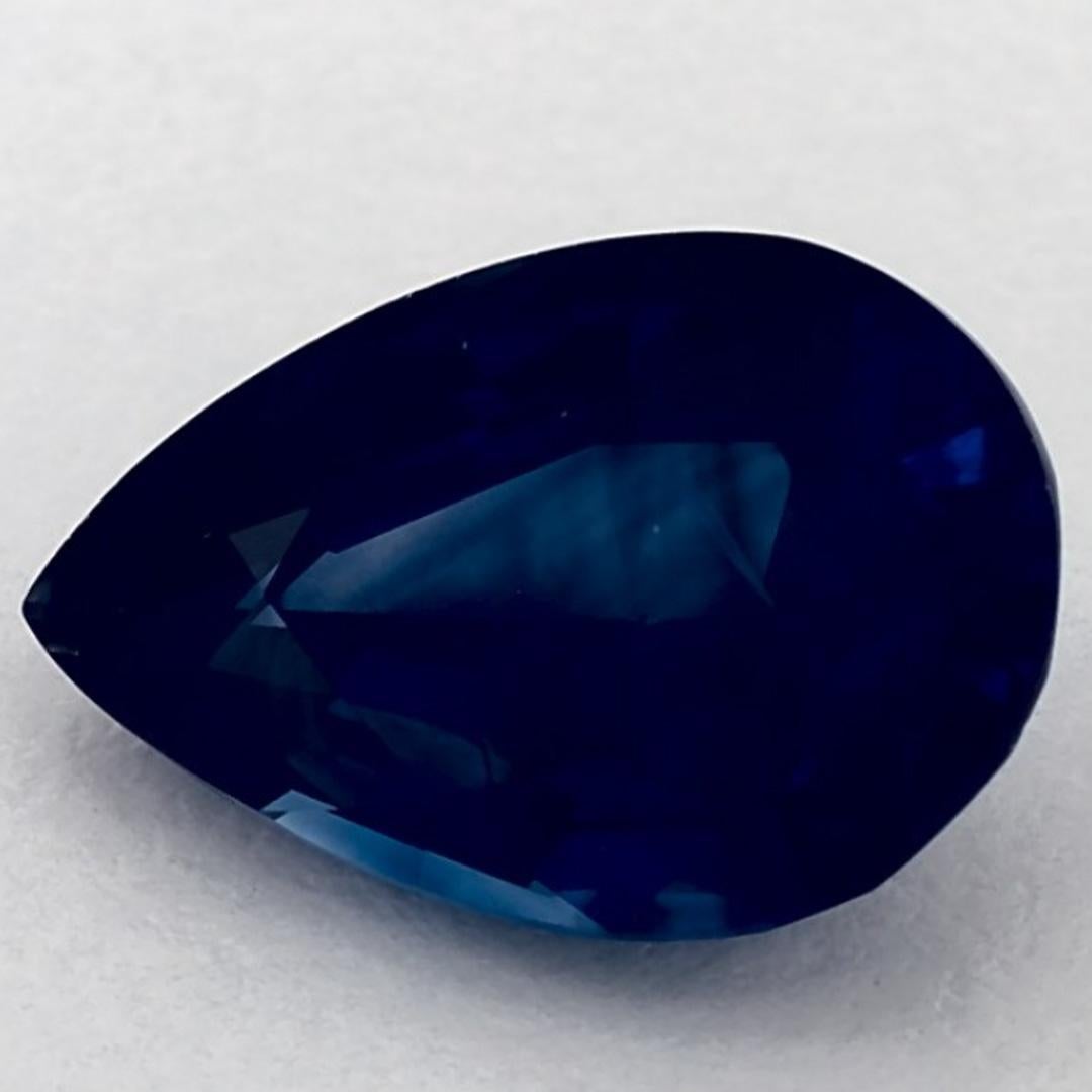 3.39 Ct Blue Sapphire Pear Loose Gemstone (pierre précieuse en vrac)