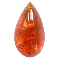 33.94 Carats Fanta Spessartite Garnet Pear Plain Top Quality Natural Gemstone