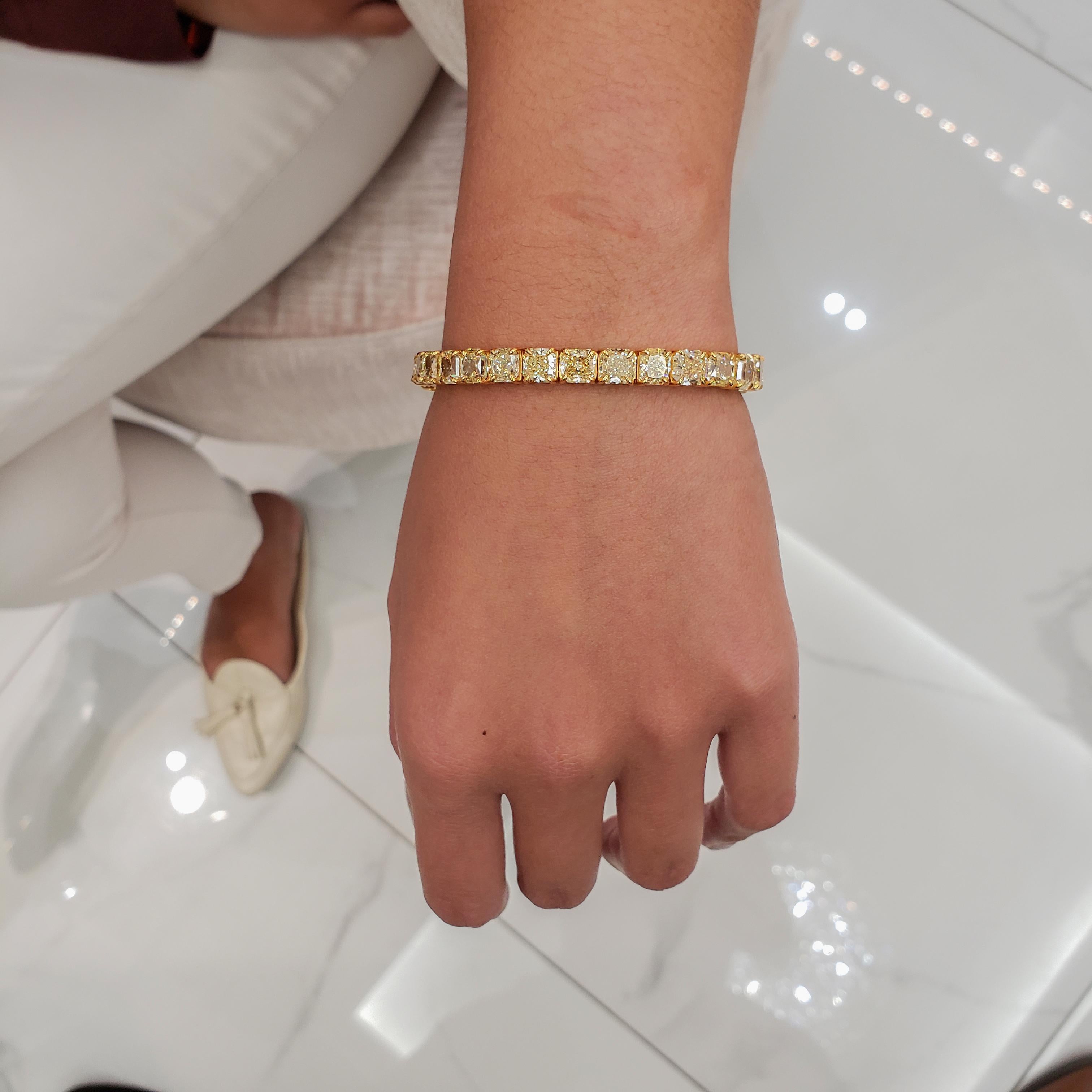 yellow diamond bracelet
