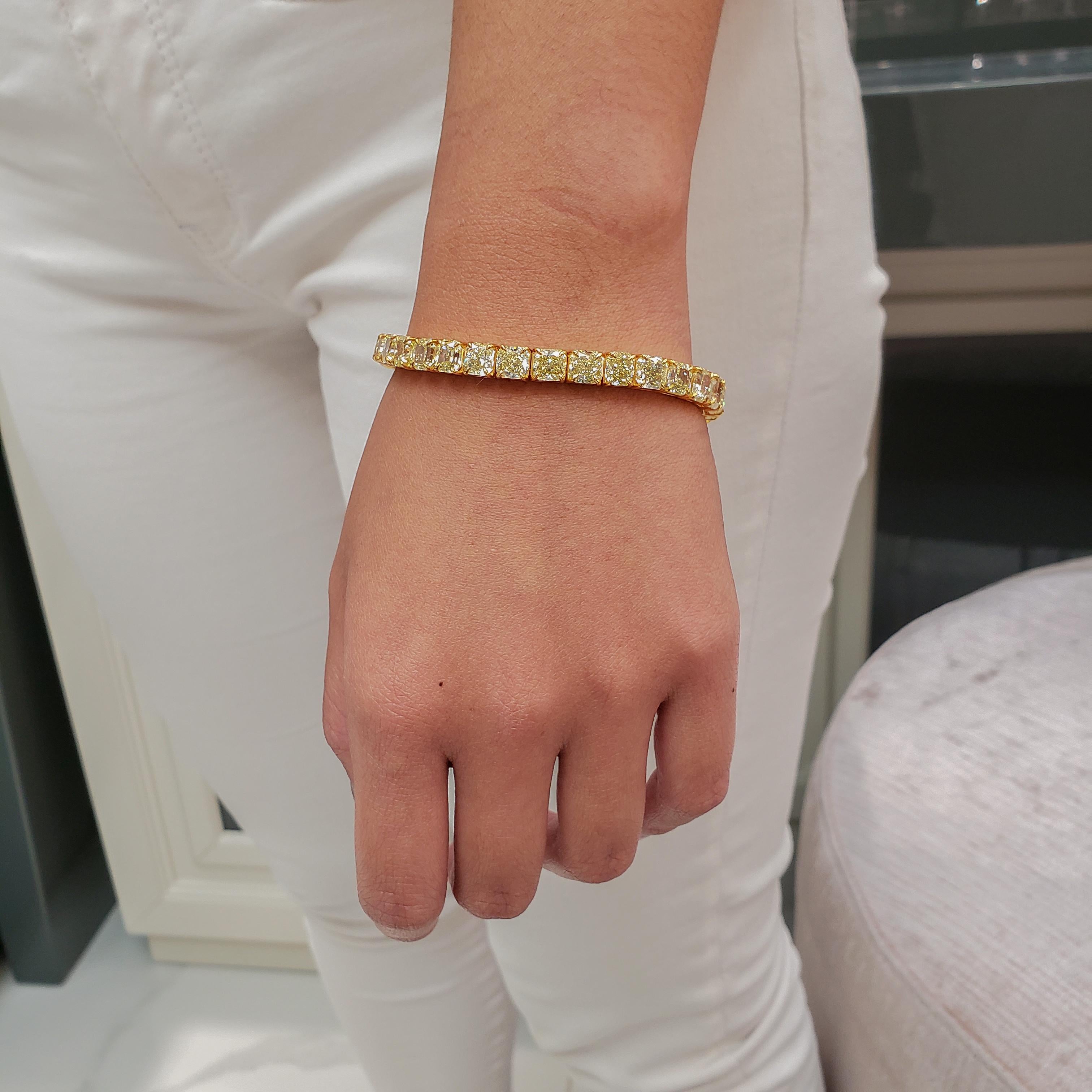 yellow tennis bracelet