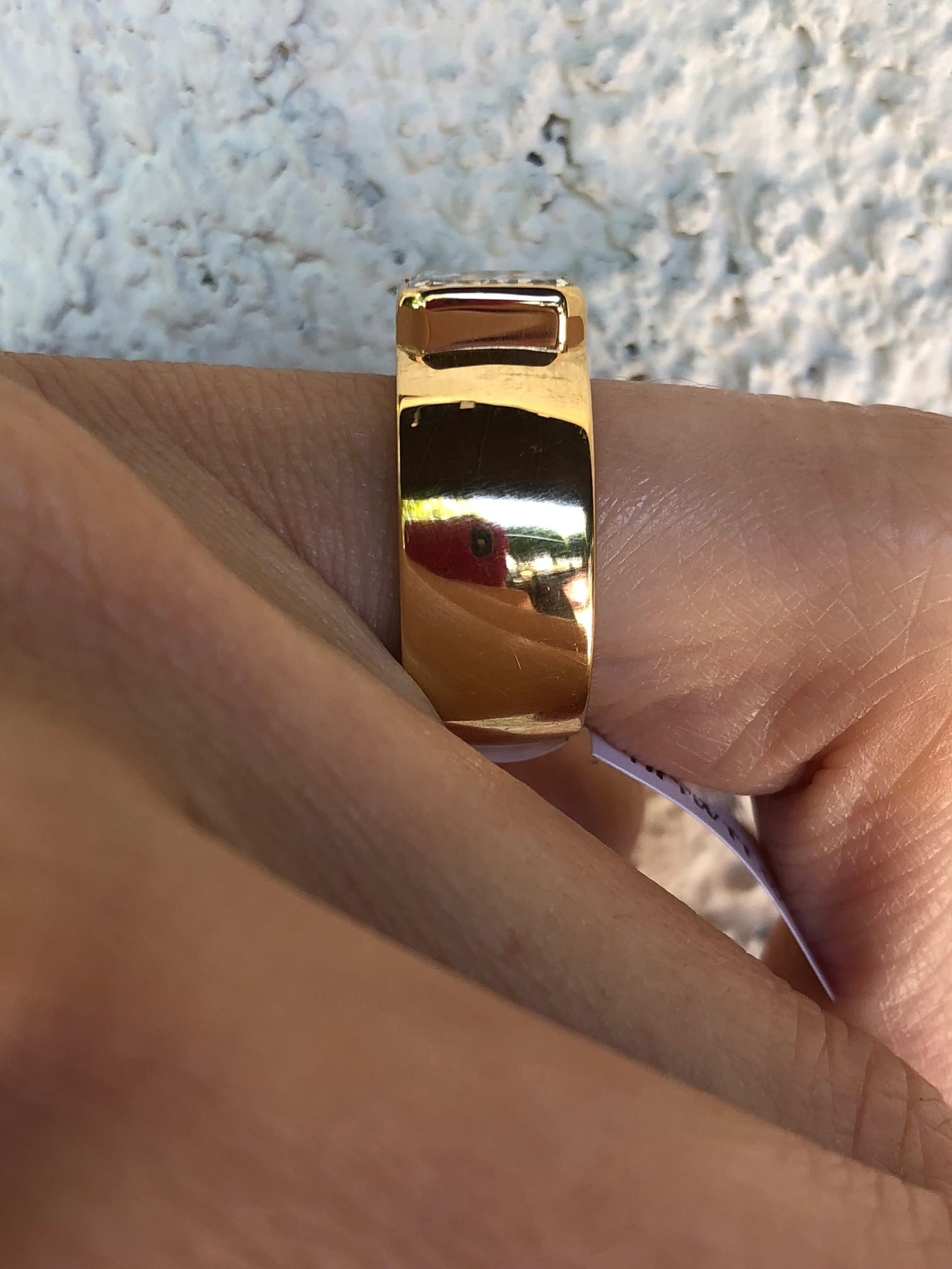 Women's 3.39ct Emerald cut diamond Band Ring 