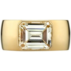 3.39ct Emerald cut diamond Band Ring