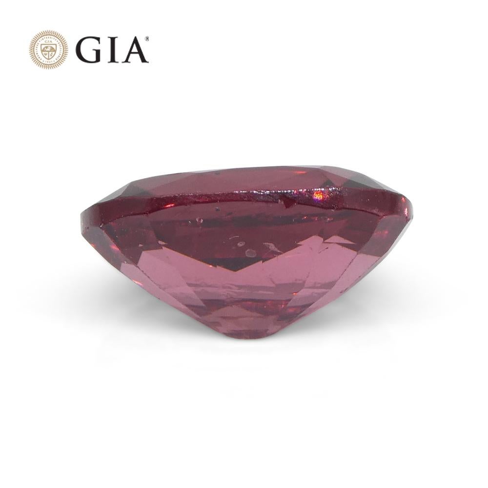 3.39ct Oval Red Spinel GIA Certified Mahenge, Tanzania Unheated For Sale 5