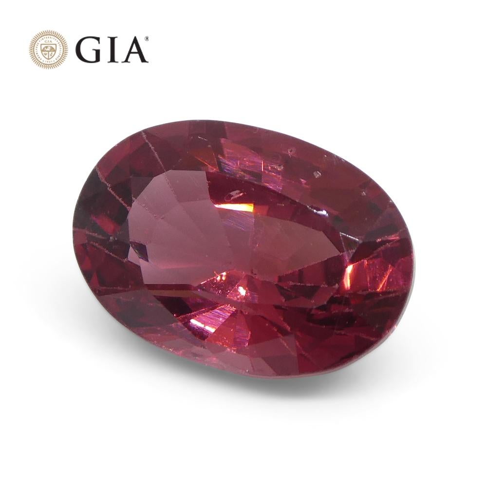 3.39 Carat Oval Red Spinel GIA Certified Mahenge, Tanzania Unheated For Sale 5