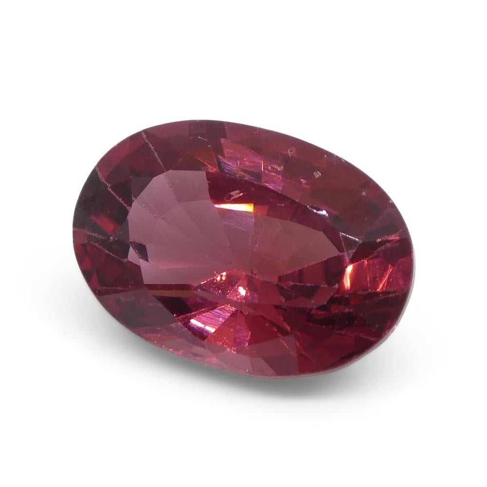 3.39 Carat Oval Red Spinel GIA Certified Mahenge, Tanzania Unheated For Sale 6
