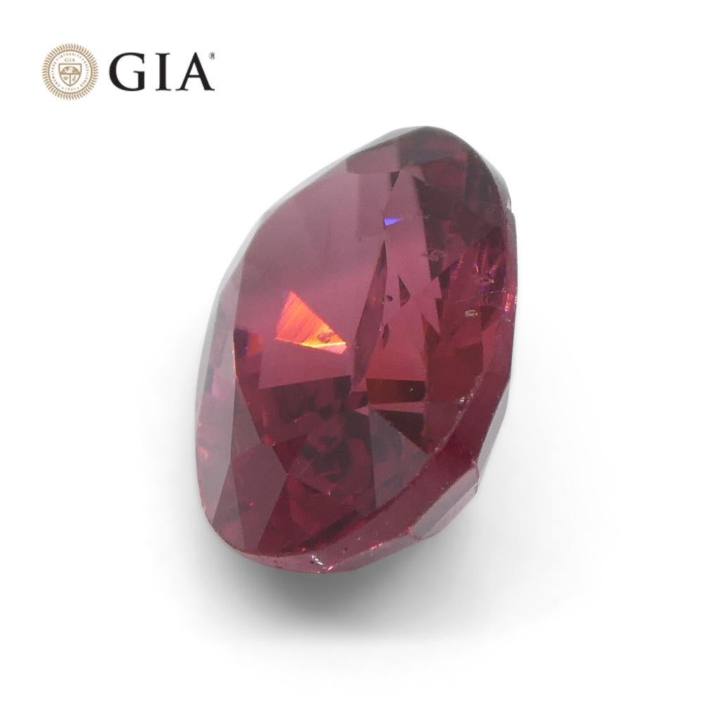 3.39 Carat Oval Red Spinel GIA Certified Mahenge, Tanzania Unheated For Sale 7
