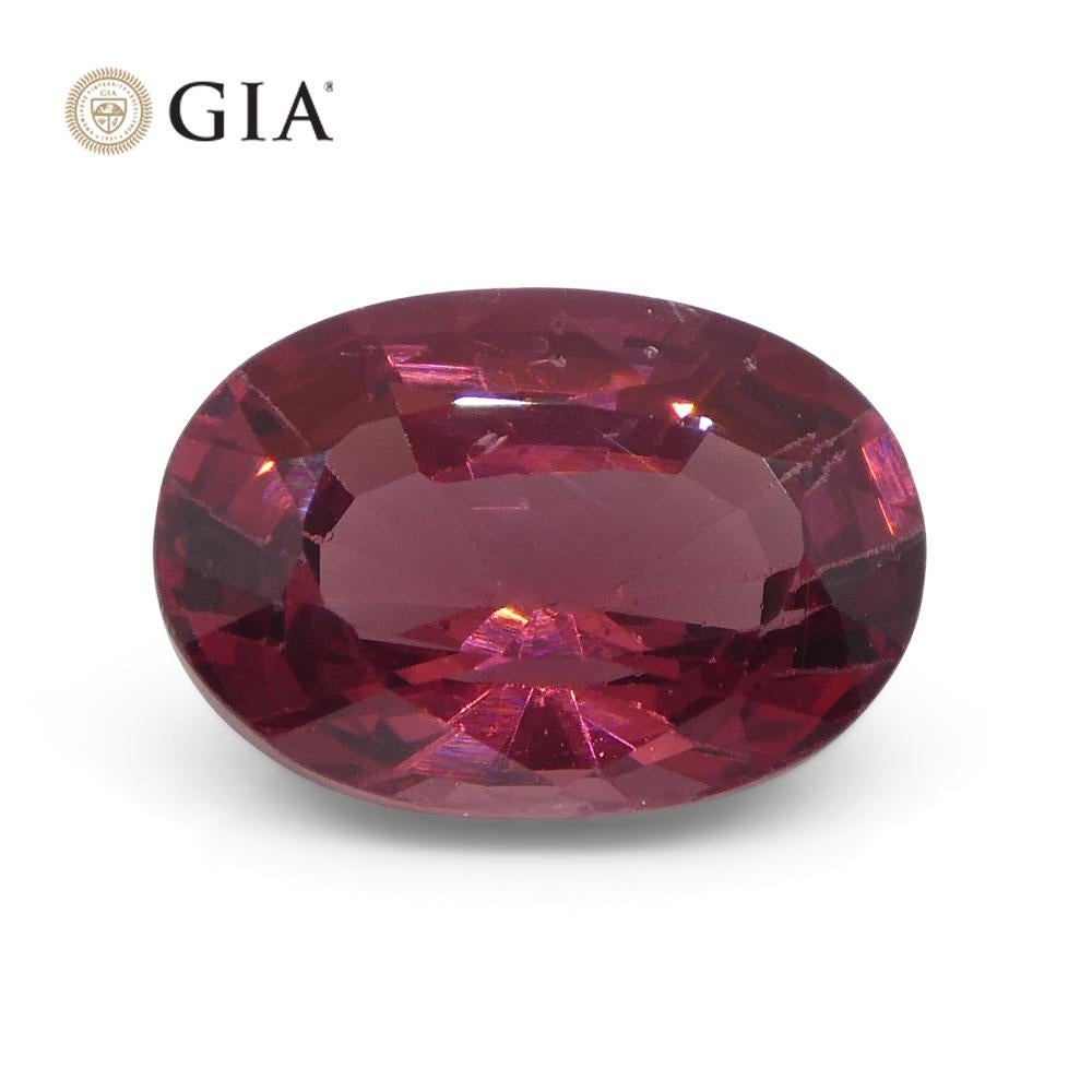 3.39ct Oval Red Spinel GIA Certified Mahenge, Tanzania Unheated For Sale 8
