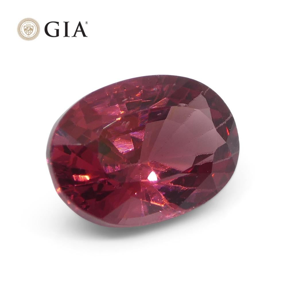 3.39 Carat Oval Red Spinel GIA Certified Mahenge, Tanzania Unheated For Sale 13