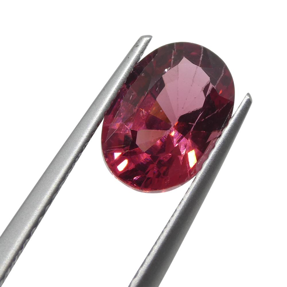 3.39 Carat Oval Red Spinel GIA Certified Mahenge, Tanzania Unheated In New Condition For Sale In Toronto, Ontario