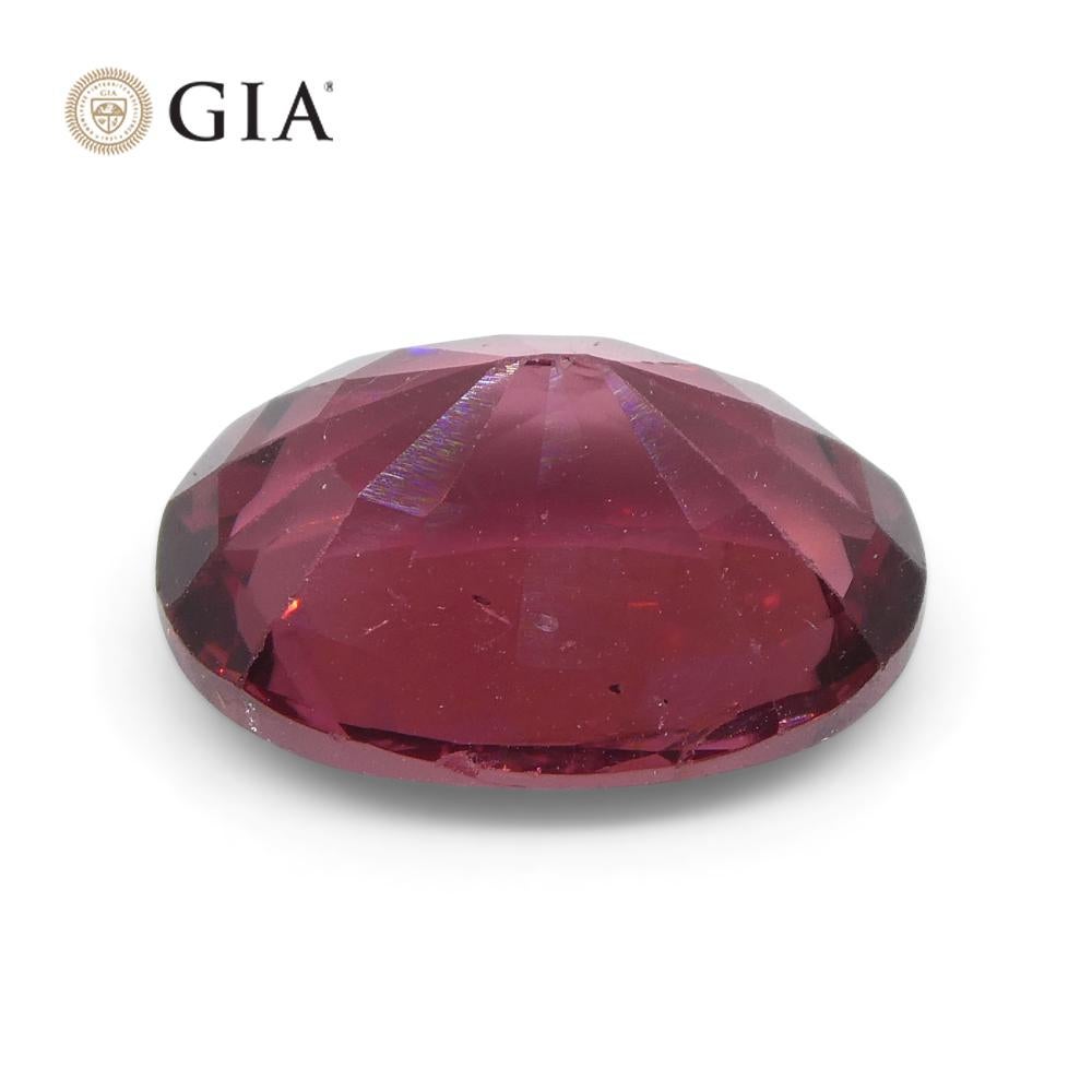 3.39ct Oval Red Spinel GIA Certified Mahenge, Tanzania Unheated For Sale 2