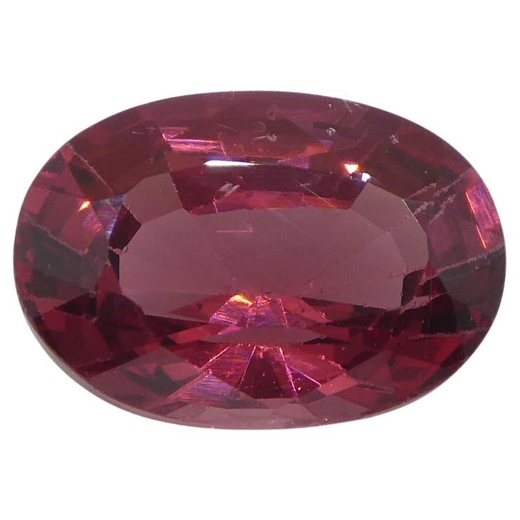 3.39 Carat Oval Red Spinel GIA Certified Mahenge, Tanzania Unheated For Sale