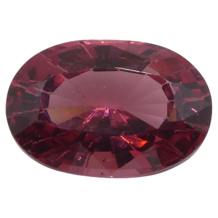 3.39ct Oval Red Spinel GIA Certified Mahenge, Tanzania Unheated For Sale