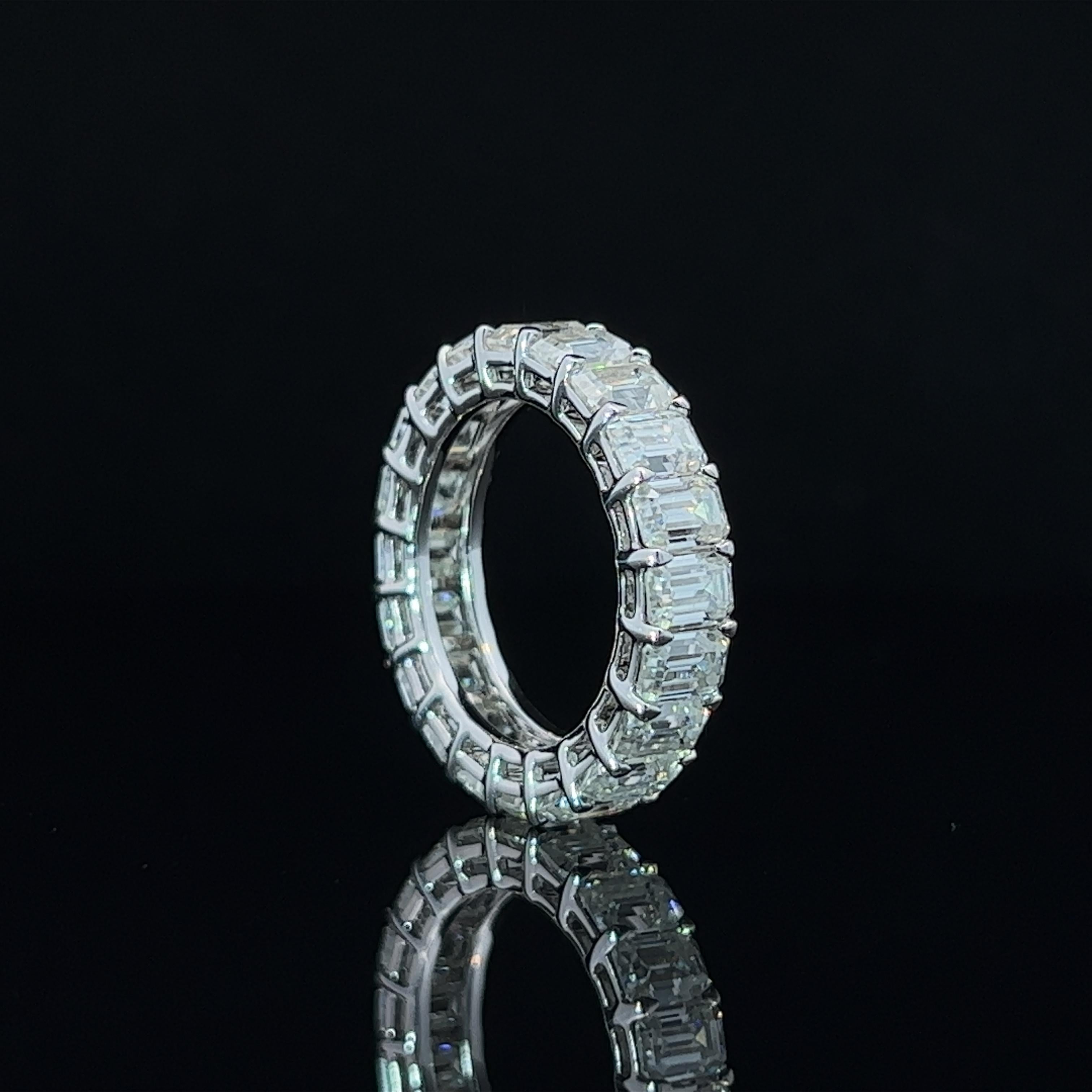 For Sale:  (.33ct each) FG VVS Emerald Cut Diamond Eternity Band by Arnav 2