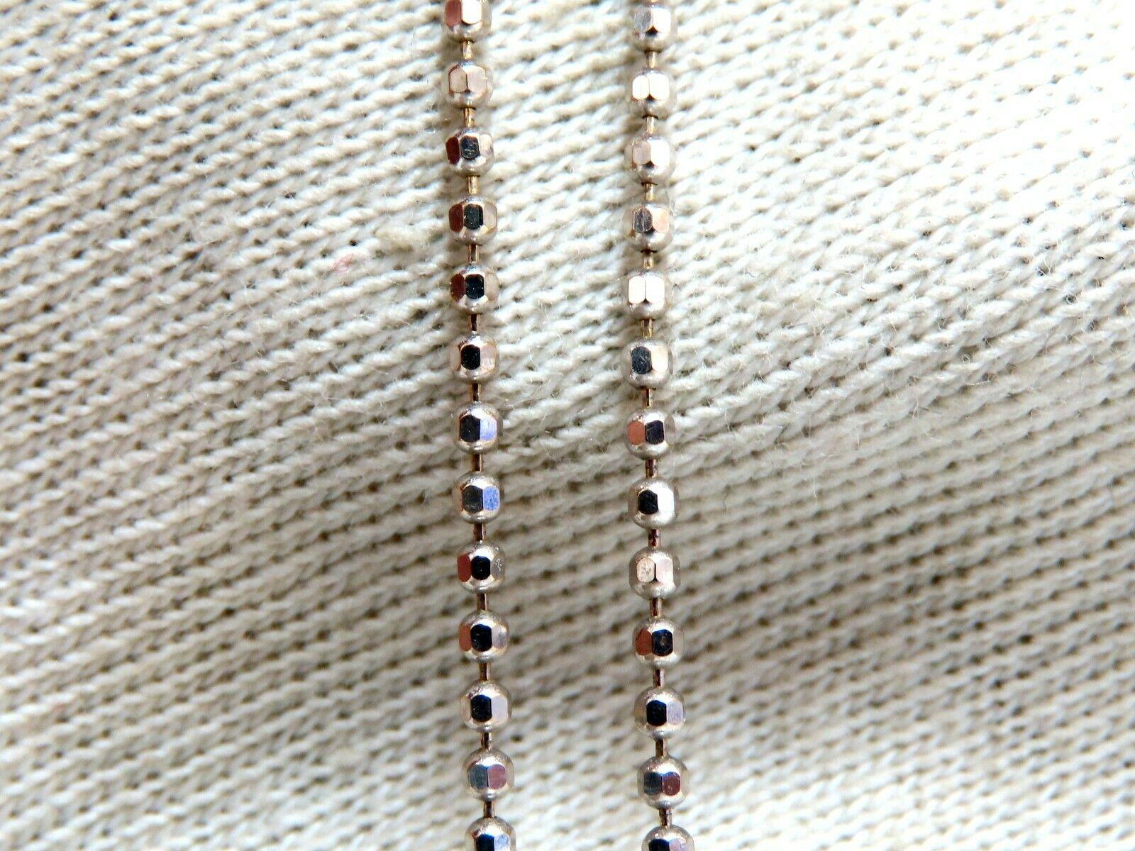 Women's or Men's .33 Carat Natural Diamonds Dangle Necklace 14 Karat For Sale