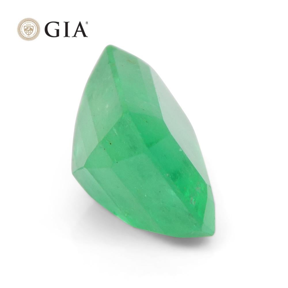 3.3ct Octagonal/Emerald Green Emerald GIA Certified Colombia   For Sale 6