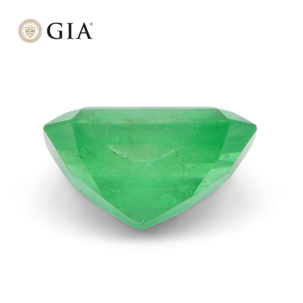 3.3ct Octagonal/Emerald Green Emerald GIA Certified Colombia   For Sale 7