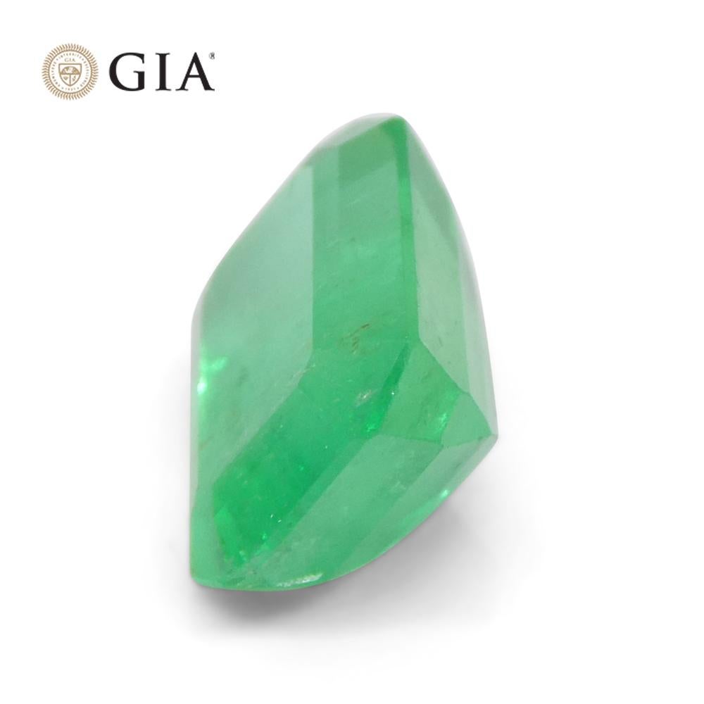 3.3ct Octagonal/Emerald Green Emerald GIA Certified Colombia   For Sale 8