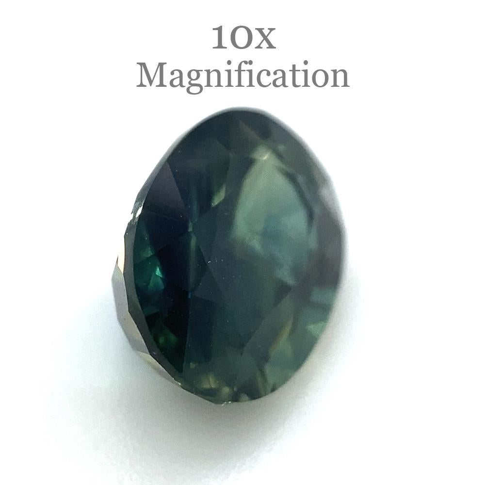 3.3ct Oval Teal Blue Sapphire from Australia Unheated For Sale 5