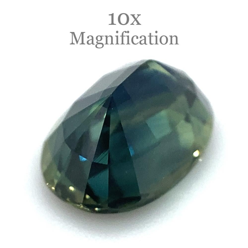 3.3ct Oval Teal Blue Sapphire from Australia Unheated For Sale 6