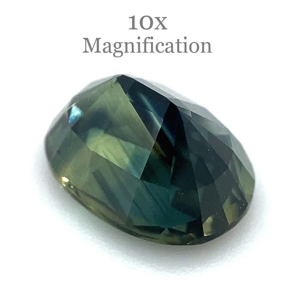 3.3ct Oval Teal Blue Sapphire from Australia Unheated For Sale 8