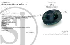 3.3 Karat ovaler blauer Teal Saphir aus Australien unerhitzt