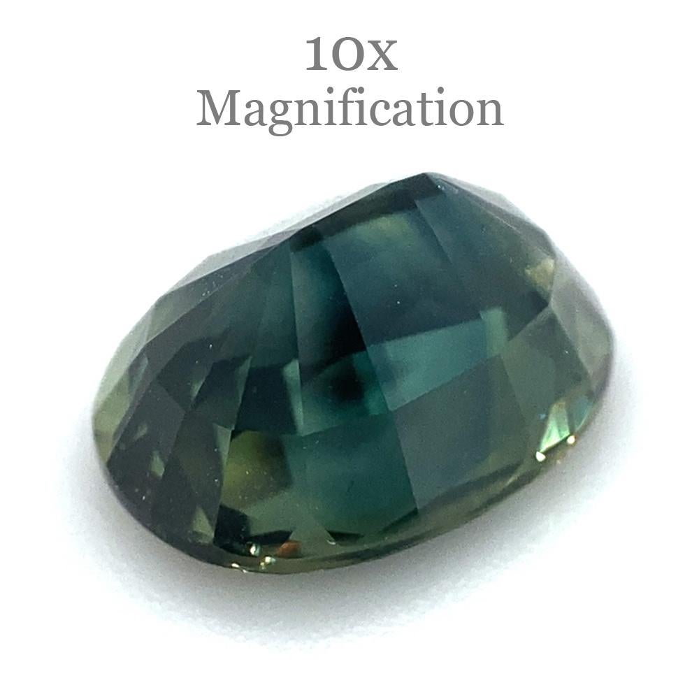Brilliant Cut 3.3ct Oval Teal Blue Sapphire from Australia Unheated For Sale