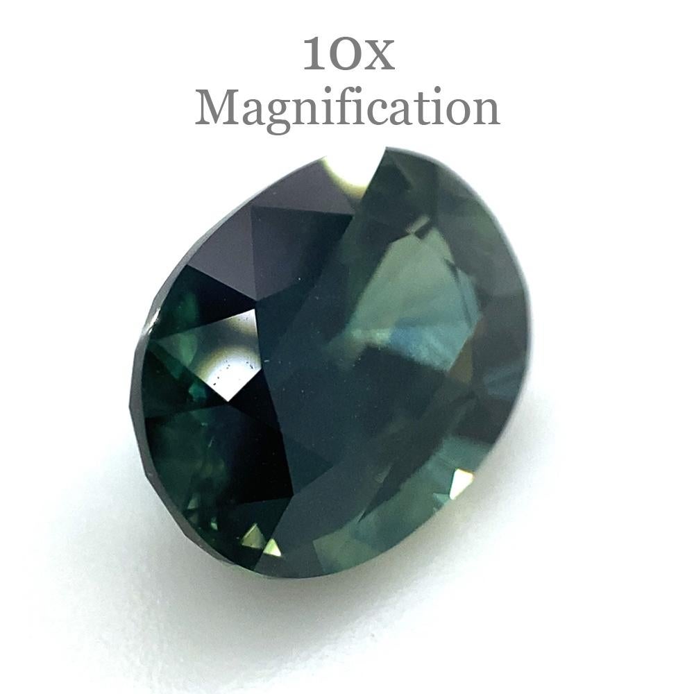3.3ct Oval Teal Blue Sapphire from Australia Unheated In New Condition For Sale In Toronto, Ontario
