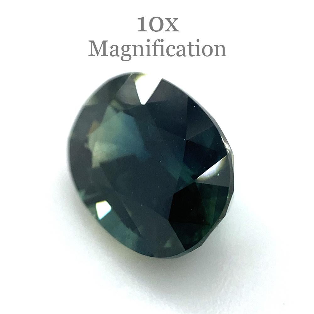 3.3ct Oval Teal Blue Sapphire from Australia Unheated For Sale 1