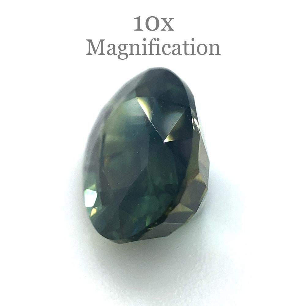 3.3ct Oval Teal Blue Sapphire from Australia Unheated For Sale 2