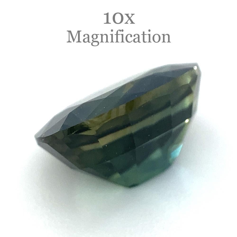 3.3ct Oval Teal Blue Sapphire from Australia Unheated For Sale 3